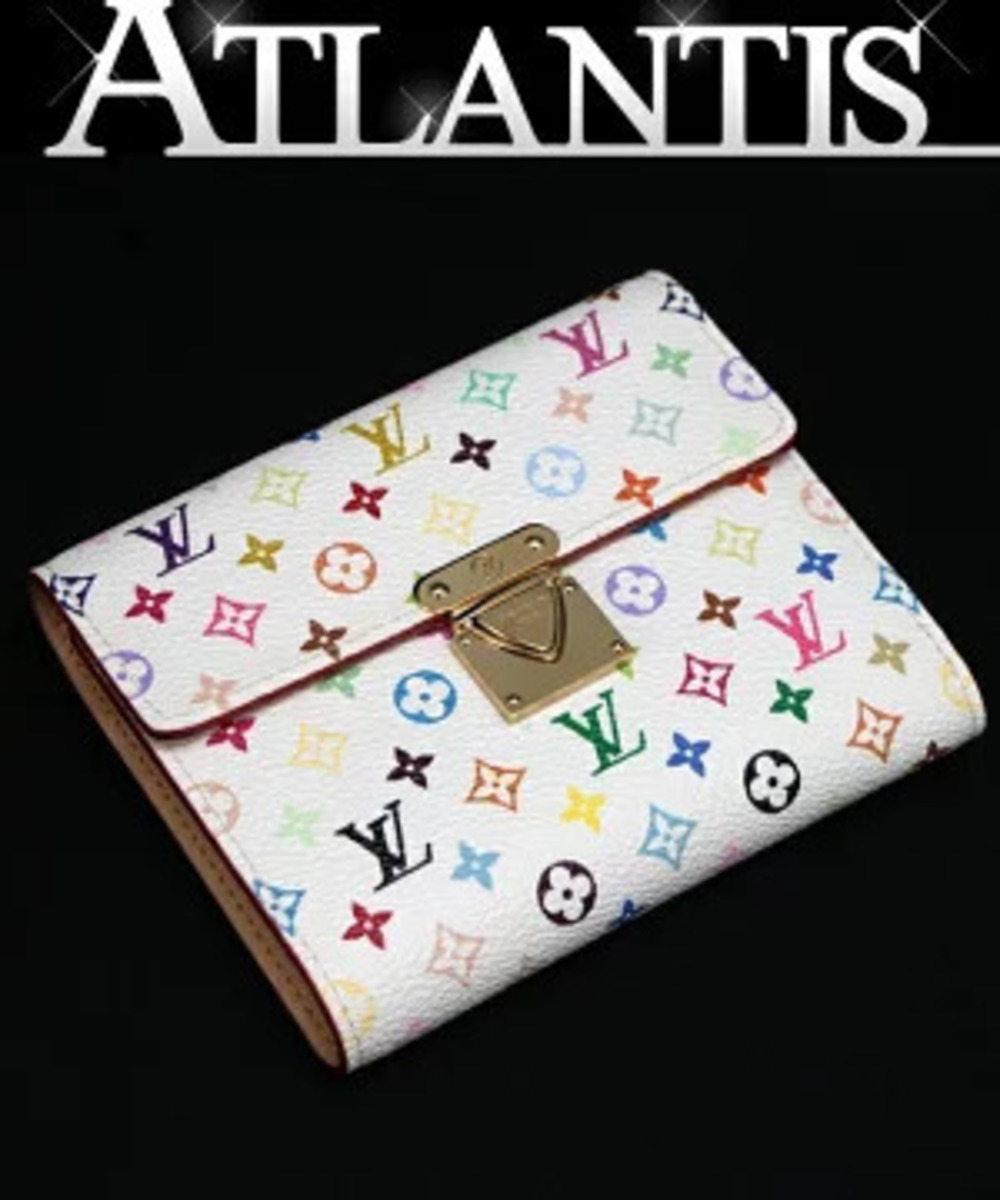 Louis Vuitton Portefeuille Koala Bi fold Wallet Monogram Multicolor White